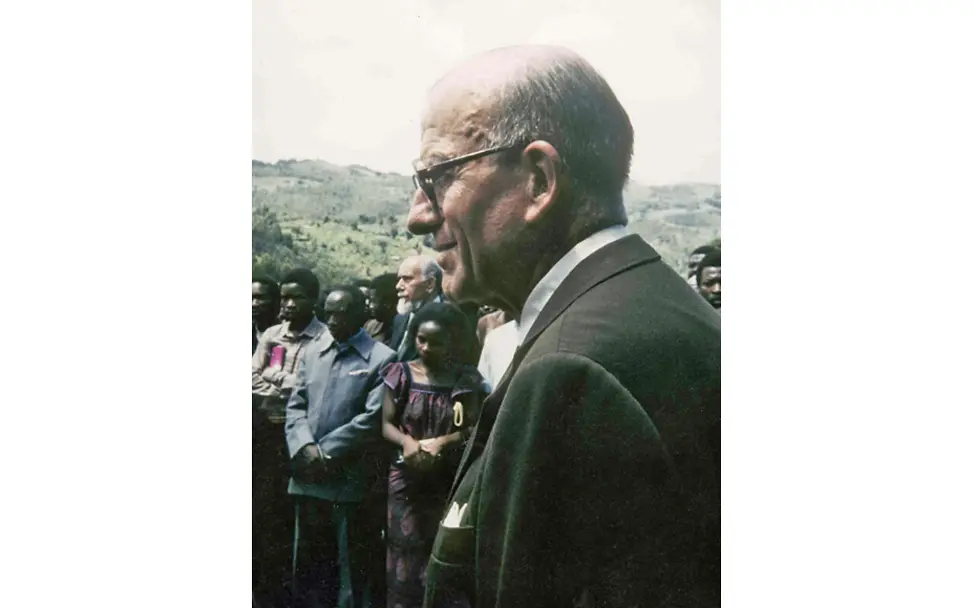 Gustav Rau in Africa in the early 1970s. Picture: UNICEF. Gustav Rau in Africa in the early 1970s. Picture: UNICEF.