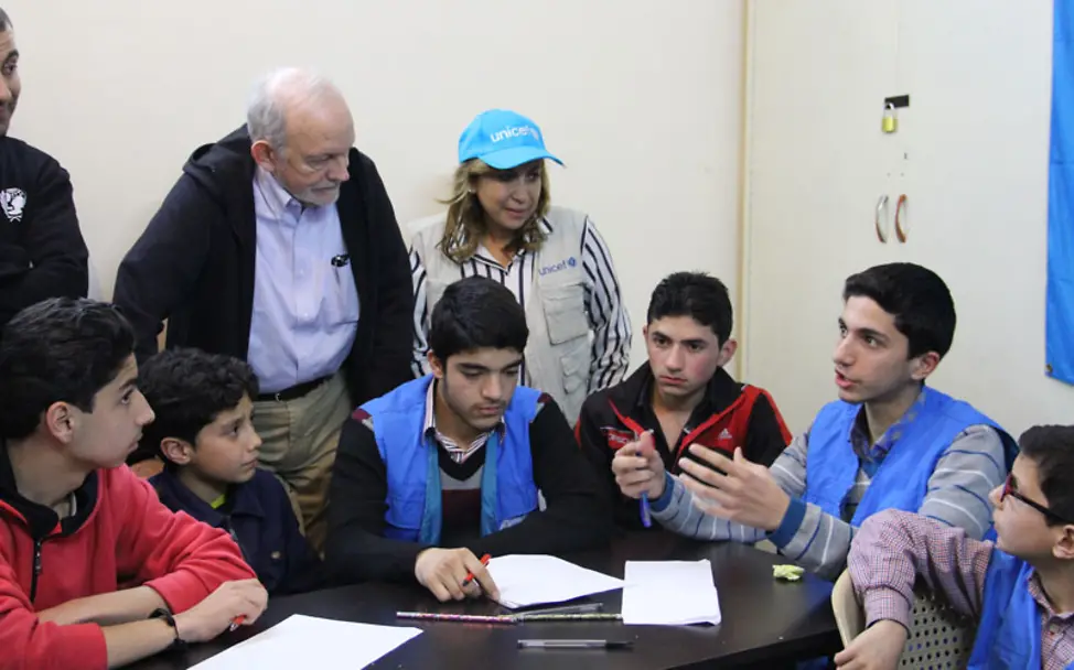 Blog Statement Anthony Lake 5 Jahre Syrien | Besuch im UNICEF-Jugendzentrum