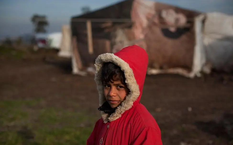 Syrischer Flüchtlingsjunge im Libanon Syrischer Flüchtlingsjunge im Libanon