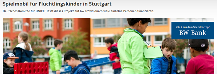 Helfen Sie Flüchtlingskinder mit dem Spielmobil Stuttgart: Beim Crowd-Founding kann Flüchtlingskinder geholfen werden