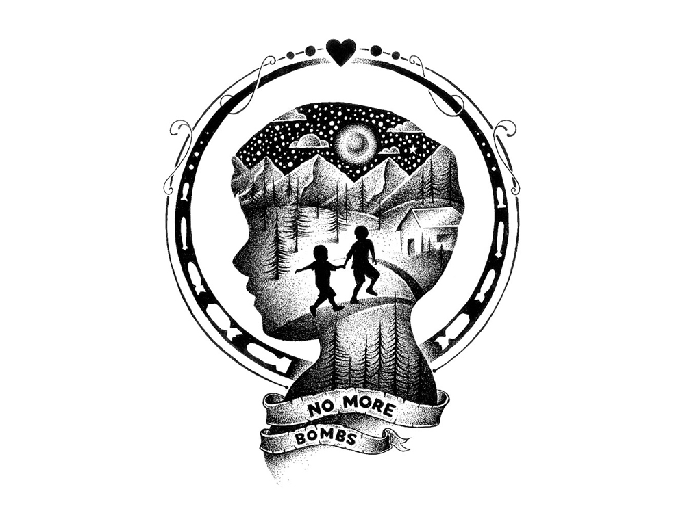 Illustration: Mein Wunsch für Flüchtlingskinder | © UNICEF/UN033349/Bianchini Thiago Bianchini: Mein Wunsch für Flüchtlingskinder