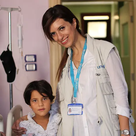 Basma Ourfali hat sich 2015 UNICEF angeschlossen | © UNICEF/Khuder Al-Issa Aleppo: Basma ist in Aleppo aufgewachsen und hat dort studiert