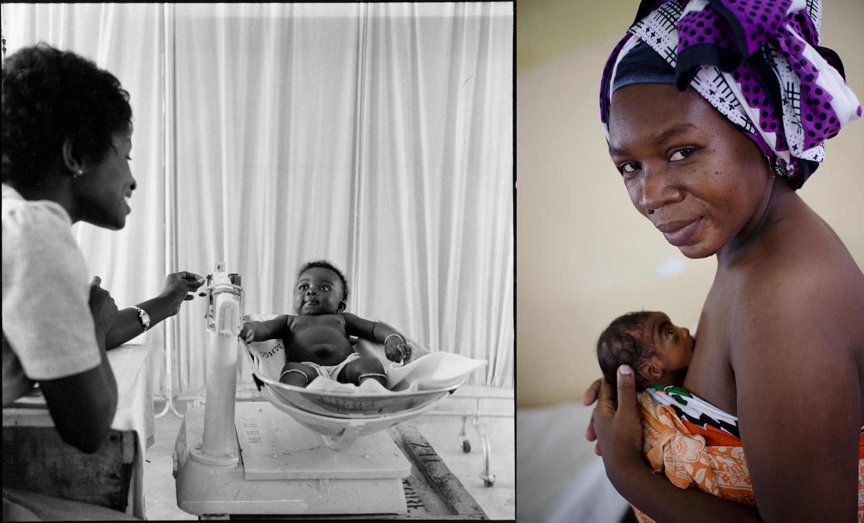 Ein Gesundheitszentrum in Ghana und eine Mutter in Tansania | © UNICEF/Unknown, UNICEF/Holt 70 Jahre UNICEF: Ein Gesundheitszentrum in Ghana und eine Mutter in Tansania