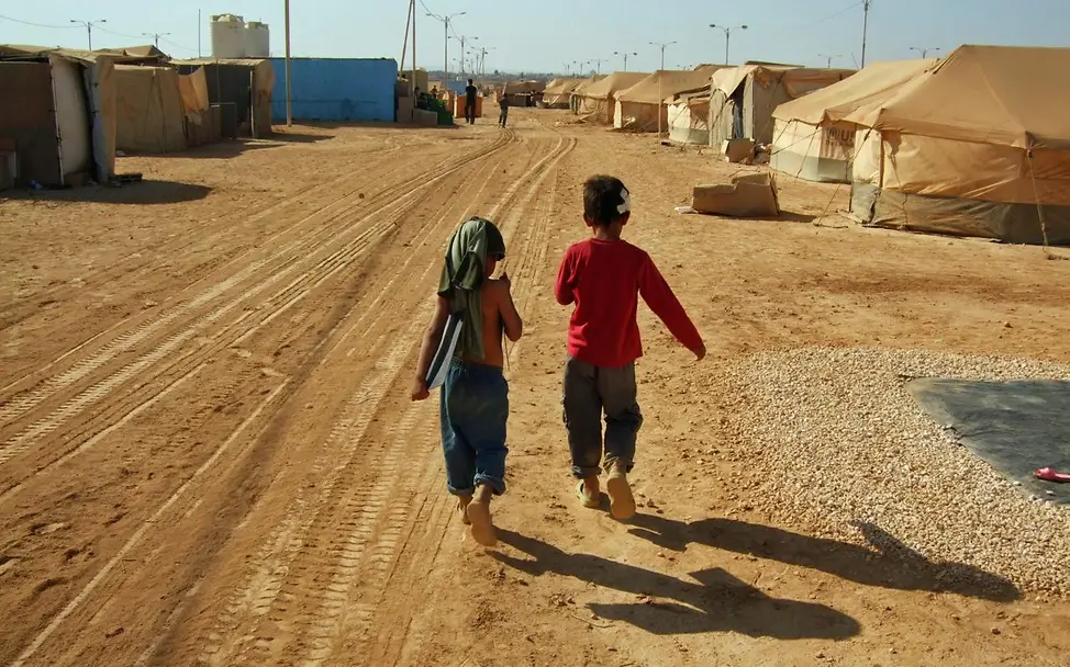 Syrische Flüchtlingskrise: Kinder im jordanischen Flüchtlingscamp. | Foto: UNICEF/Schneider