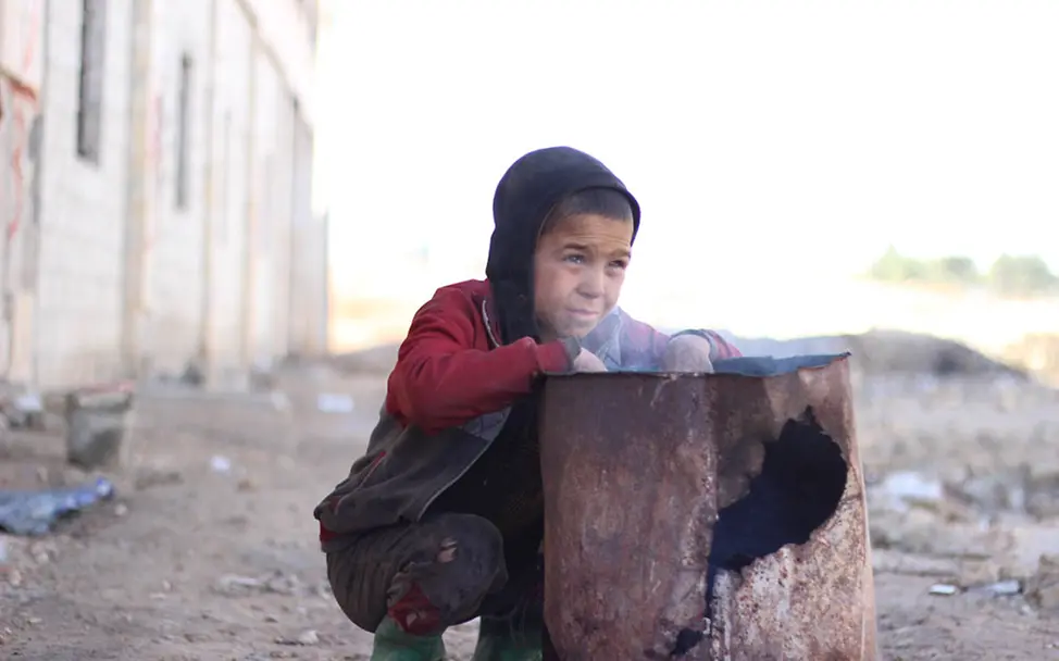 Mit seinen Nachbarn floh Ahmed am 12. Dezember aus Ost-Aleppo. | © UNICEF/Al-Issa Syrien: Mit seinen Nachbarn floh Ahmed am 12. Dezember aus Ost-Aleppo.