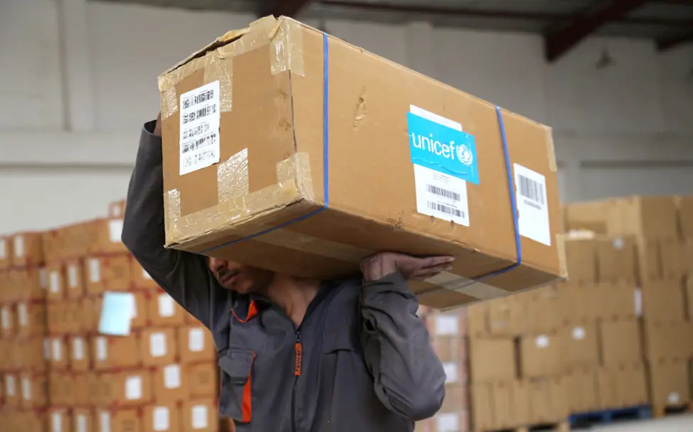 UNICEF-Hilfslieferungen treffen in Sana‘a ein | © UNICEF Yemen/Abdulsalam Ebrahim Jemen: UNICEF-Hilfslieferungen treffen in Sana‘a ein