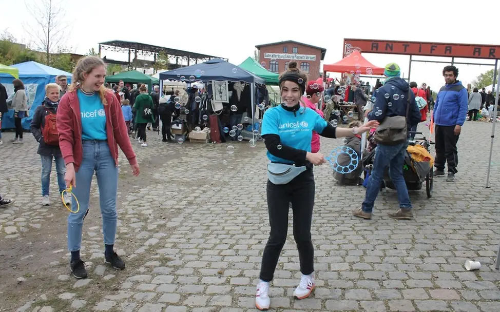 Juniorteam beim Straßenfest Westbesuch in Plagwitz
