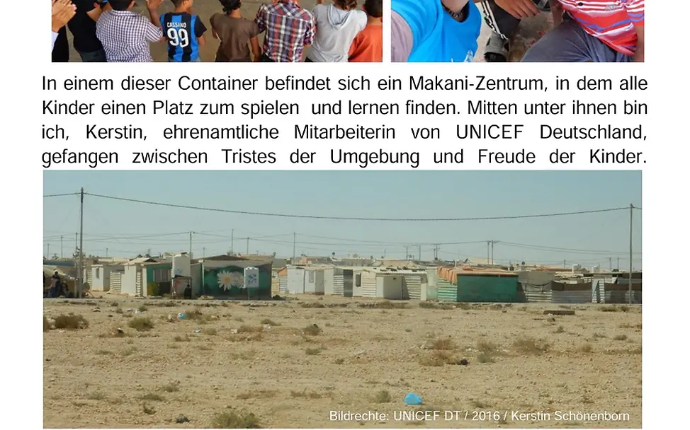 Vortrag "Leben im Container" (c) UNICEF DT/2017/Kerstin Schönenborn