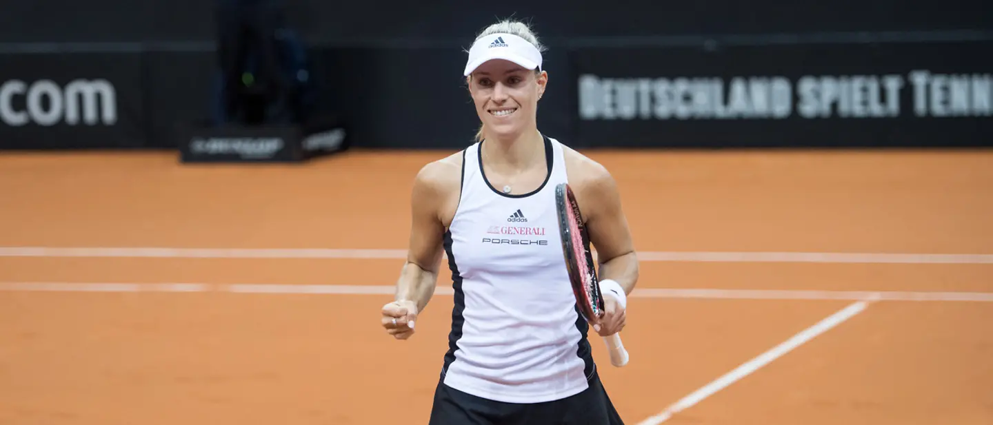 Angelique Kerber beim Porsche Cup in Stuttgart | © Paul Zimmer UNICEF-Patin: Angelique Kerber beim Jubeln