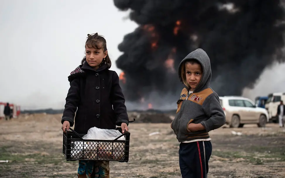 Irak: Bitte helfen Sie den Kindern! | © UNICEF/Romenzi Irak: Kinder in der Nähe der umkämpften Stadt Mossul