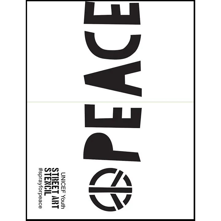 #sprayforpeace – Schablone "Peace" Vorschau #sprayforpeace – Schablone "Peace" Vorschau