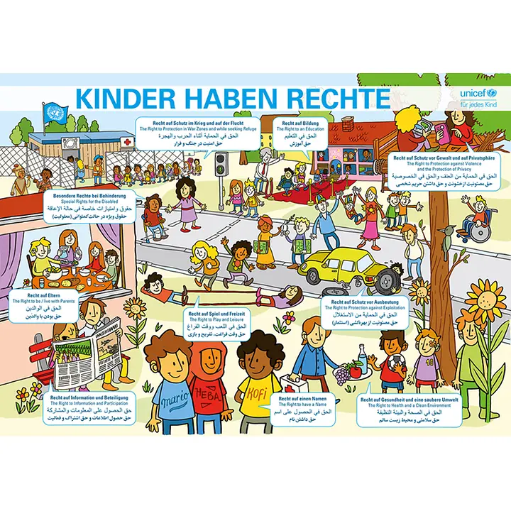 Wimmelbild zum Thema "Kinder haben Rechte" Plakat: Wimmelbild zum Thema "Kinder haben Rechte"
