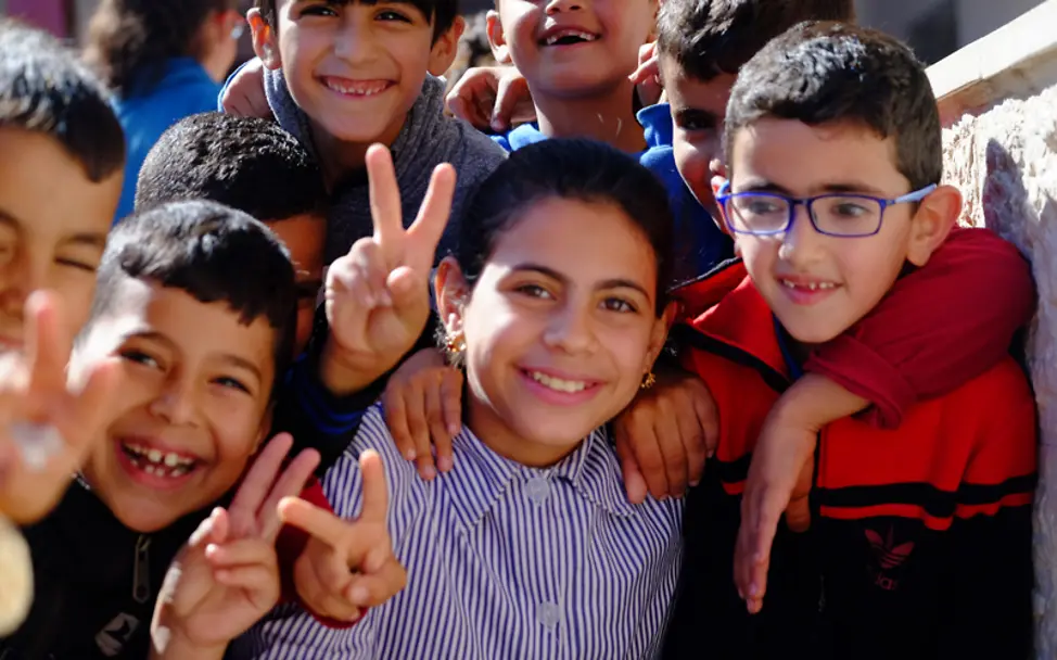 Kinder in einer Schule in Bethlehem | © UNICEF SoP/2017/Chudeau Palästina: Kinder in einer Schule in Bethlehem freuen sich über den Besuch