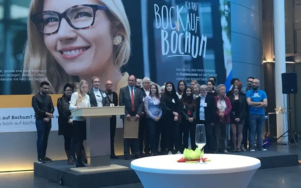 Jubiläumsauftakt der UNICEF Gruppe Bochum im Atrium der Stadtwerke Bochum © UNICEF Bochum