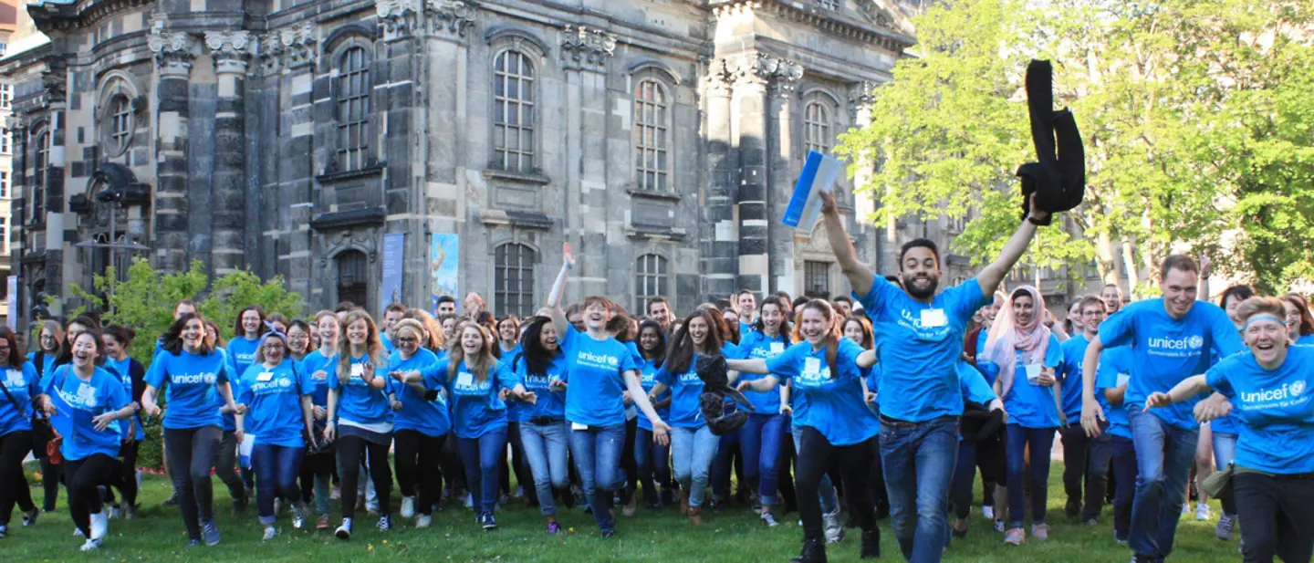 Zahlreiche Studierende beteiligten sich am 10. HSG Workshop in Dresden | © UNICEF/Jonas Krombach Es kamen hunderte Studierende am 10. HSG Workshop in Dresden