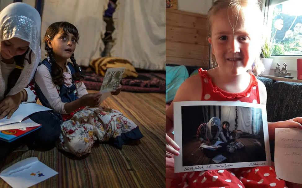 Zahra aus Syrien und Mariella aus Deutschland | © Muhammed Muheisen / © privat Zahra aus Syrien und Mariella aus Deutschland