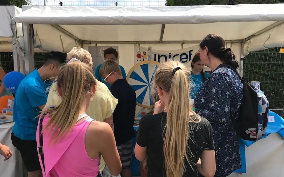 UNICEF Stand beim Stadtwerkefest | © UNICEF Potsdam/Schrödelsecker