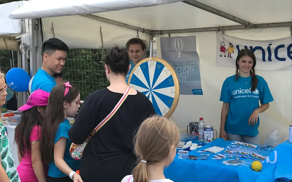 UNICEF Stand beim Stadtwerkefest | © UNICEF Potsdam/Schrödelsecker