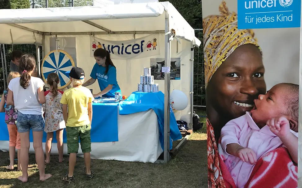 UNICEF Stand beim Stadtwerkefest | © UNICEF Potsdam/Schrödelsecker
