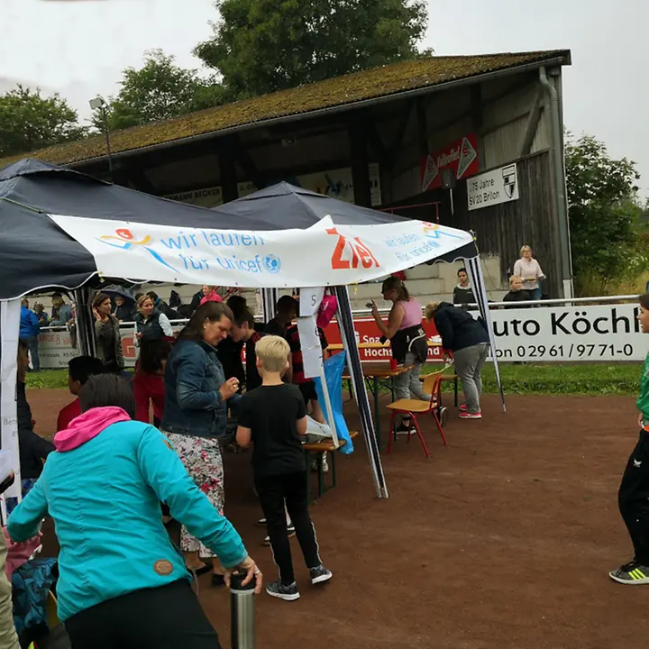 Start- und Ziel für die Runden im Sponsorenlauf