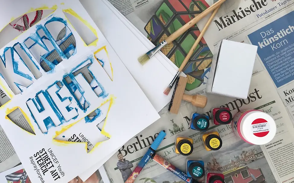 Schablone "Kindheit" | © UNICEF Potsdam/Schrödelsecker