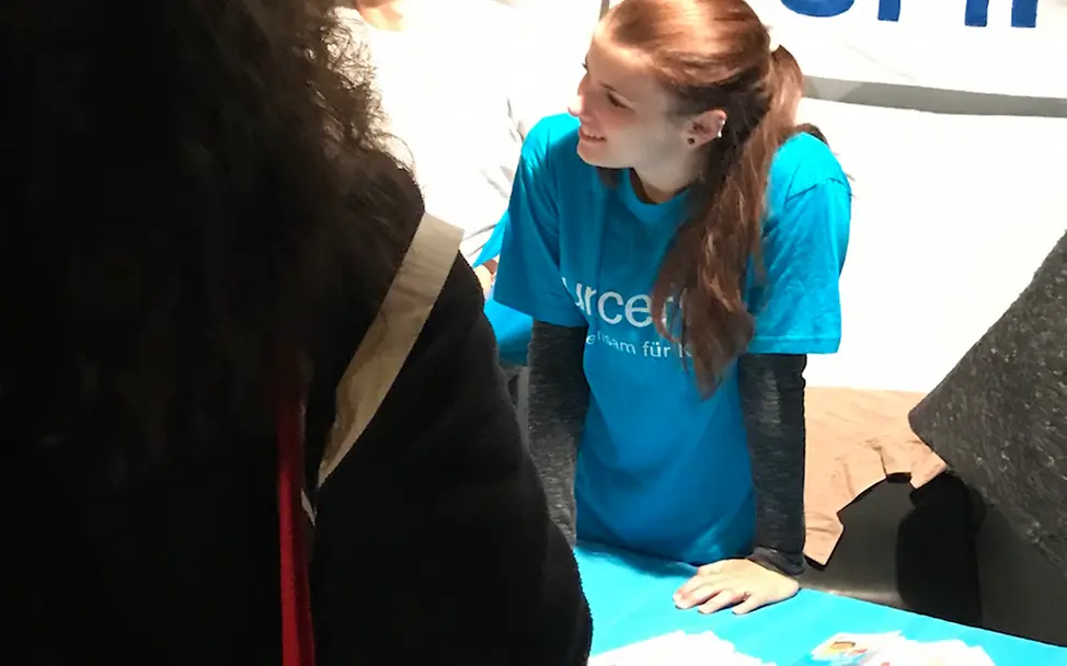 UNICEF-Stand beim WarmUP 2018 | © UNICEF Potsdam/Schrödelsecker