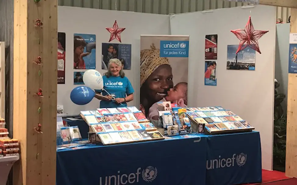 UNICEF-Stand auf der Consumenta 2018 im Messezentrum Nürnberg