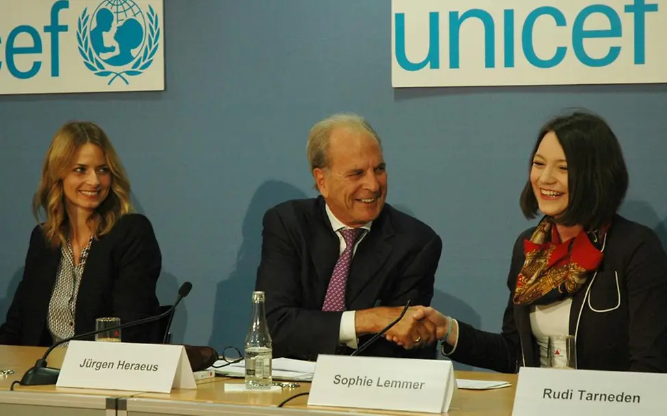 Jahrespressekonferenz Podium | © UNICEF/Müller
