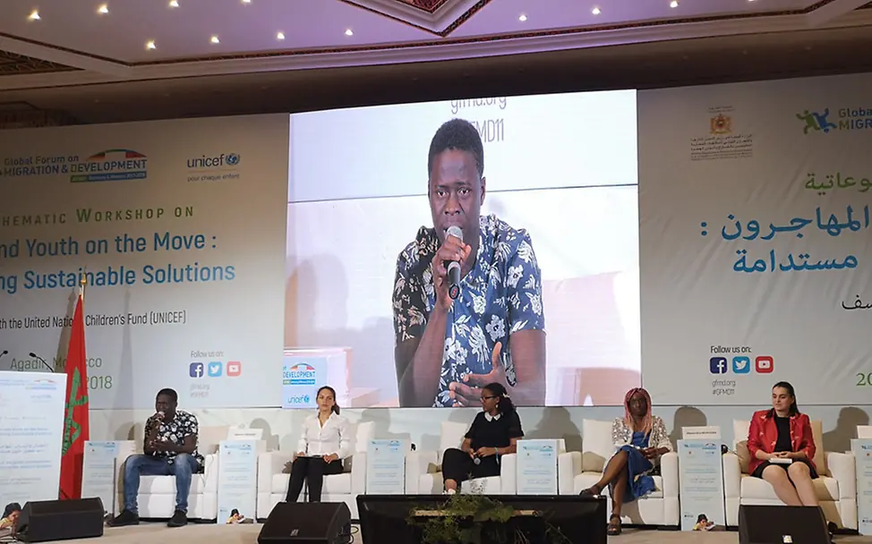 Die Jugenddeligierten beim GFMD im Juni in Agadir. | © privat GFMD: Gruppe der Jugenddeligierten in Agadir im Juni