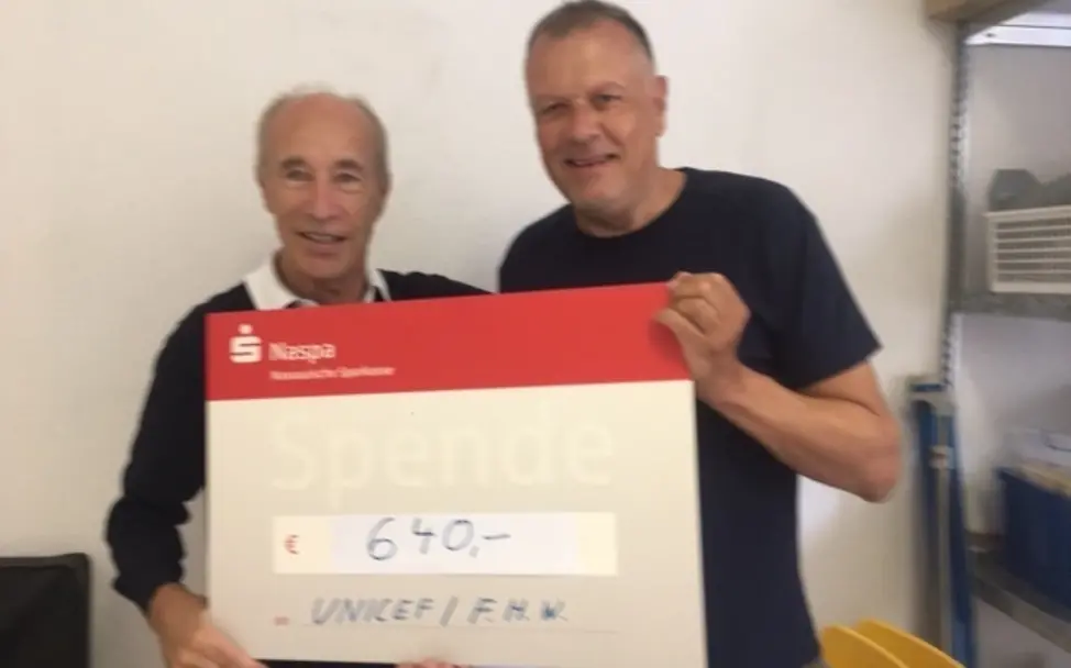 Sponsorengelder Fußballturnier 2019 mit M. Medoch & K. Schumann