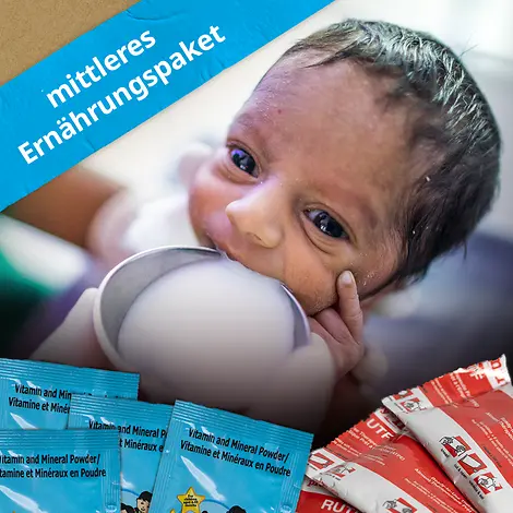 Spenden Sie Zukunft mit dem mittleren Ernährungspaket