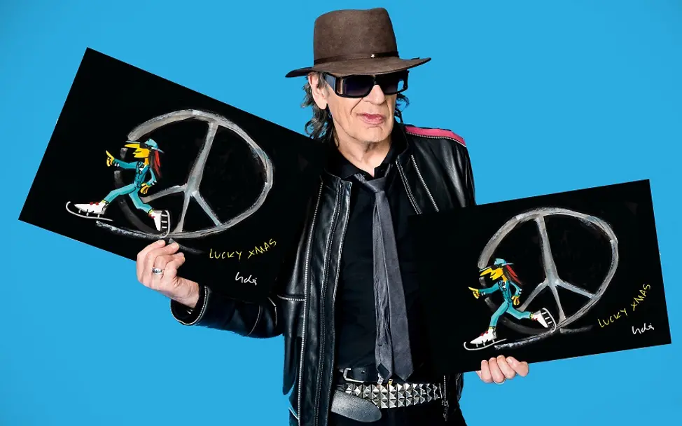 Udo Lindenberg präsentiert sein neues UNICEF-Grußkarten Motiv.