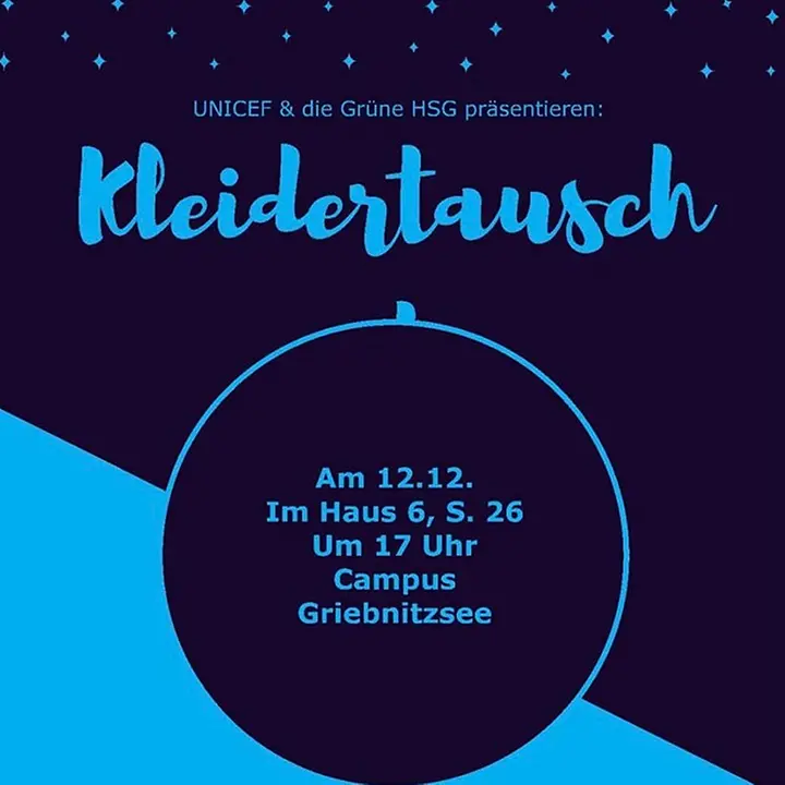 Plakat Kleidertausch | © UNICEF Potsdam/Grüne Hochschulgruppe Potsdam