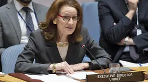 UNICEF-Direktorin Henrietta Fore im Februar vor dem UN-Sicherheitsrat