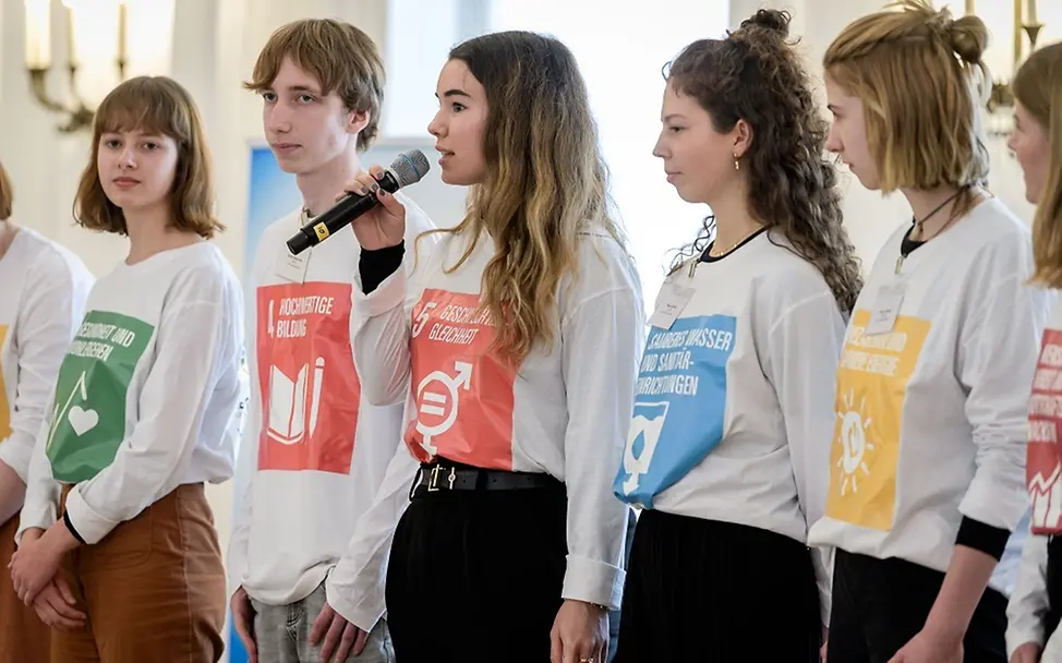 Die UNICEF-Engagierten © Bundespresseamt/Denzel