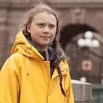 Greta Thunberg vor dem Parlament in Stockholm | © UNICEF/UNI325446/Hellberg Schwerden: Greta Thunberg steht vor dem schwedischen Parlament in Stockholm