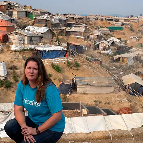 UNICEF-Mitarbeiterin Peta Barns aus Australien | © UNICEF/SOKOL Bangladesch: UNICEF-Mitarbeiterin Peta Barns aus Australien