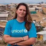 UNICEF-Nothilfe-Spezialistin Peta Barns | © UNICEF/Sokol Bangladesch: Portrait von UNICEF-Nothilfe-Spezialistin Peta Barns