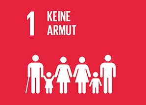 Nachhaltigkeitsziel 1: Keine Armut | © Vereinte Nationen Icon Nachhaltigkeitsziel 1: Keine Armut