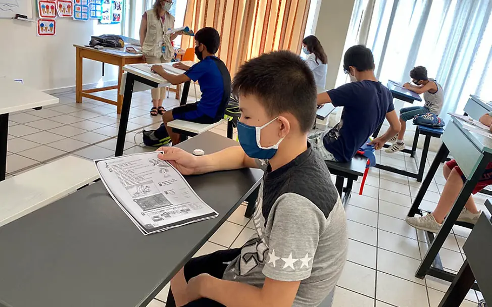 Unterricht im Elix Learning Center | © UNICEF/Berger Athen: Unterricht im Elix Learning Center