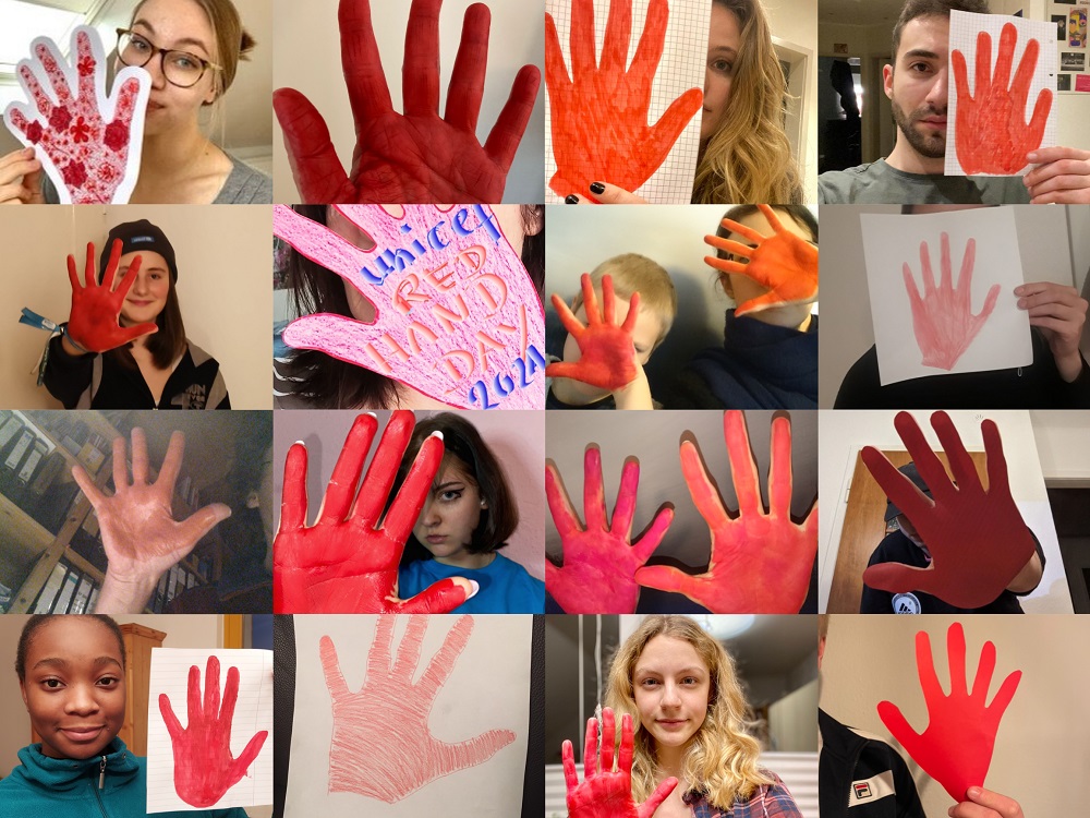 Collage unserer Handabdrücke