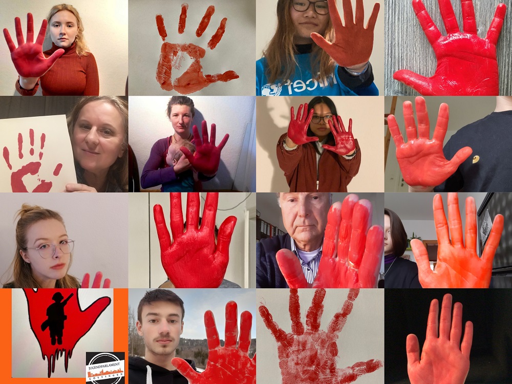 Collage unserer Handabdrücke