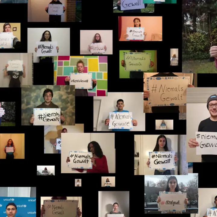 UNICEF Youth Videoaktion #NiemalsGewalt