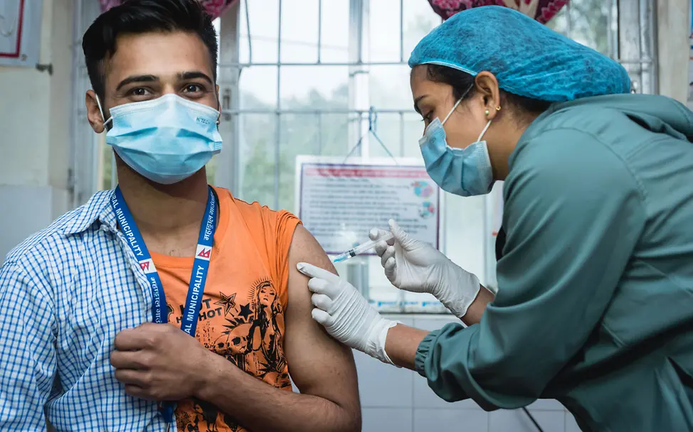 Covax Impfen in Indien