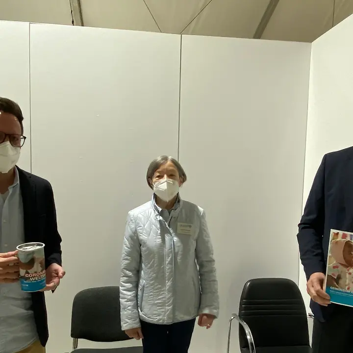 Spendendosen Testzentrum Waldfriedhof Unicef Kooperation