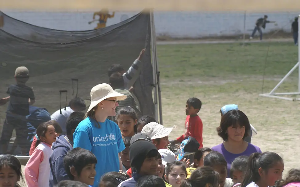 Kirsten Leyendecker auf dem Kinderfest in Argentinien. | UNICEF Blog