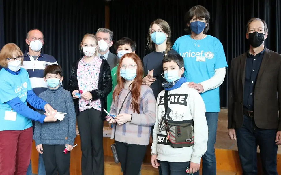 DFG-Feierstunde 2021 mit Give aways von UNICEF DFG-Feierstunde 2021 mit Give aways von UNICEF