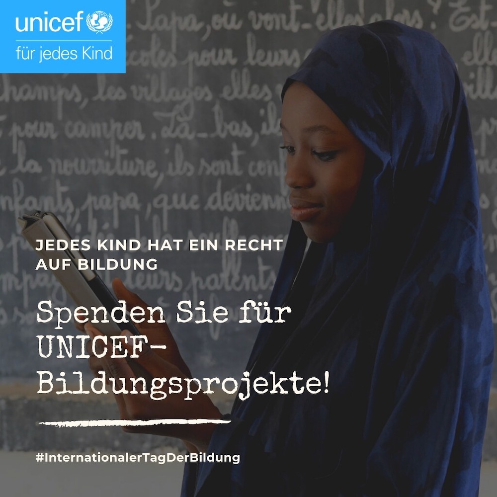 Spenden Sie für Bildung! © UNICEF/UN0535990/Dejongh