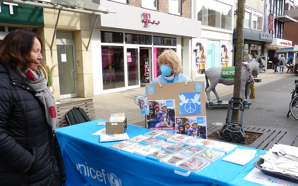 UNICEF sammelt für Hilfe in der Ukraine © B. Böhmer/UNICEF/2022