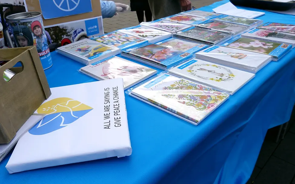 Kunstwerke als Friedensbotschaften © B. Böhmer/UNICEF/2022